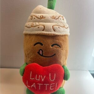 Latte Plush Toy with Heart